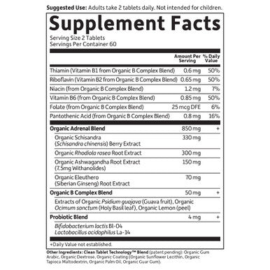 Garden of Life Mykind Organics Adrenal Daily Balance 120 Tablets-Healthy Stress Response-Adaptogenic Herbs Ashwagandha Holy Basil B-Complex Probiotics Organic Non-Gmo Vegan Gluten Free Supplement