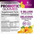 Nature'S Nutrition Probiotic Gummies for Digestive Health Daily Probiotics for Women & Men 5 Billion CFUs Nature's Pro Biotics Gummy for Immune Support Digestive Nutritional Supplements Orange Flavor - 120 Gummies