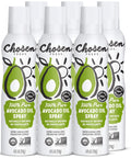 Chosen Foods 100% Pure Avocado Oil Spray, Keto Diet Friendly, Kosher Cooking Spray for Baking, High-Heat Cooking and Frying (6 oz, 6 Pack)