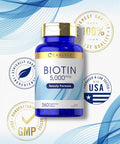 Carlyle Biotin 5000mcg | 360 Vegetarian Tablets | Beauty Formula Supplement | Non-GMO Gluten