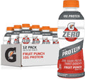 Gatorade Zero With Protein, 10g Whey Protein Isolate, Zero Sugar, Electrolytes, 3 Flavor Variety Pack, Liquid, Bottle, 16.9 Fl Oz, 12 Pack
