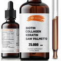 SIRUNES Liquid Collagen Supplements For Women - Comprehensive Formula Hair Skin Nails Supplement With 10000Mcg Collagen 5000 Mcg Biotin 5000 Mcg Keratin 5000 Mcg Saw Palmetto, Made In Usa, 2Fl Oz