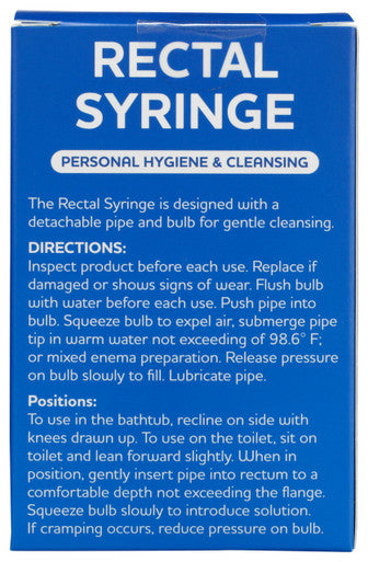 Rite Aid Rectal Enema Bulb 1 Syringe (8 Fl Oz) Reusable Rectal Douche