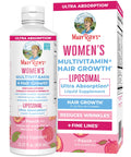 Maryruth'S Women'S Multivitamin Lustriva Hair Growth Liposomal Biotin 10000Mcg Clinically Tested For Thicker Fuller Hair Improved Facial Fine Lines & Wrinkles Ages 18 15.22 Fl Oz