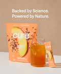 Cure Energizing Hydration Mix - Natural Energy Drink with Electrolytes and Caffeine | Made with Coconut Water | No Added Sugar | Vegan | Paleo Friendly | Peach + Matcha Bundle | 28 Packets
