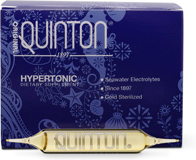 Quicksilver Scientific Original Quinton Hypertonic Solution Sea Water Hydration Liquid Minerals With Electrolytes For Muscle Recovery Stamina+Mineral Replenishment (30 Single Serving Glass Vials)