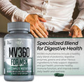 Nds Nutrition Mv360 For Men, 5-In-1 Complete Multivitamin For Men With Essential Mens Vitamins For Energy, Digestion, Toning, Immune Support, And Mens Health & Vitality, 60 Tablets, 30 Servings
