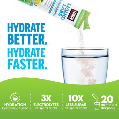 Force Factor Liquid Labs Electrolytes Powder Packets Lemon Lime Hydration Packets to Make Electrolyte Water with 5 Essential Electrolytes Vitamins Minerals and Antioxidants 20 Stick Packs