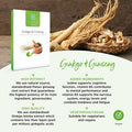 Healthspan Ginkgo & Ginseng | 120 Tablets | Ginkgo Biloba | Panax Ginseng Extracts | Iodine | Vitamin B3 | Vitamin B5 | Vegan