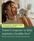 Gaia Herbs Liver Health Vegan Liquid Capsules 60 Count Daily Liver Detox Supplement Antioxidant Source with Organic Milk Thistle Turmeric (Curcumins) Licorice Root