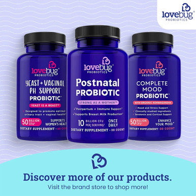 Lovebug Probiotics Immune Support Daily Probiotic For Men & Women, 40 Billion Cfu & 6 Strains, Includes Vitamin C, Zinc & Echinacea, 30 Capsules, Vegan & Non-Gmo