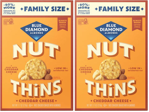 Blue Diamond Almonds Nut-Thins Hint of Sea Salt, 4.25 oz, Pack of 6