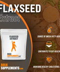 BulkSupplements Flaxseed Extract Powder - Flax Seed Supplement - Vegan Omega 3 Supplement - Ground Flaxseed Powder - Omega 3 Supplement - Flax Seeds Extract (1 Kilogram - 2.2 lbs)