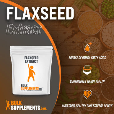 BulkSupplements Flaxseed Extract Powder - Flax Seed Supplement - Vegan Omega 3 Supplement - Ground Flaxseed Powder - Omega 3 Supplement - Flax Seeds Extract (1 Kilogram - 2.2 lbs)