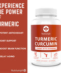 Nutriumph Turmeric Curcumin W/Bioperine | 1500Mg Premium Ingredients High Potency 95% Curcuminoids With Black Pepper Extract For High Absorption | 90 Capsules