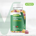 Magnesium Citrate Gummies For Adults & Teens - Maximum Strength 255Mg, Supports Calm Mood, Optimal Relaxation, Muscle Function - Vegan, Gelatin - Tasty Chewable Raspberry & Peach Flavored Gummy