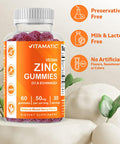 2 Pack - Vitamatic Zinc 50Mg Gummies - 60 Vegan Gummies - Gluten - Healthy Immune Support For Adults, Men, Women