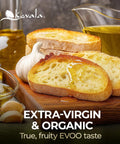 Kevala Extra Virgin Organic Olive Oil - Gluten-Free and Cholesterol-Free Oil Perfect for Frying and Cooking, Smooth Base for a Ranch Dressing, Cold Pressed and Unrefined, Bulk Size 128 oz