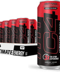 C4 Ultimate Zero Sugar Energy Drink, Tri-Stim Experience with 300mg Caffeine + TeaCrine + Dynamine, Fruit Punch, 16oz (Pack of 12)