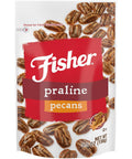 Fisher Snack Glazed Pecans Candied, 24 oz, Pack of 1 | Junior Mammoth Candied Pecans, Perfect For Gifting Or Personal Enjoyment, Crunchy, Irresistibly Sweet