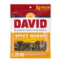 DAVID Roasted and Salted Spicy Queso Jumbo Sunflower Seeds, Keto Friendly, 5.25 oz, 12 Pack