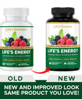 Life's Fortune Life's Energy Advanced Multi-Vitamin and Mineral for Men & Women Non-GMO - Super Greens - ORAC Berries - AntiOxidants - Enzymes - Iron Free - GMP Tested 60 Veggie Tablets