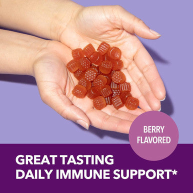 Sambucus Elderberry Gummies For Adults - Immune Support Supplement With Vitamin C And Zinc - Enhanced Formula For Daily Defense - 60 Count, 1 Month Supply, Berry Flavor - Convenient Wellness