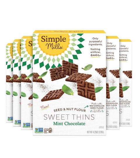 Simple Mills Honey Cinnamon Seed & Nut Flour Sweet Thins, Paleo Friendly & Delicious Sweet Thin Cookies, Good for Snacks, Nutrient Dense, 4.25oz, Pack of 1