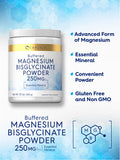 Magnesium Bisglycinate Powder | 250Mg | 10 Oz | Vegetarian, Non-Gmo, & Gluten Free Supplement | By Carlyle