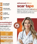 10 Pack Silicone Sheets For Scars, Post Surgery, Tummy Tuck, C-Section Recovery, Keloid Bump Removal, Stretch Marks Removal, Face Acne, Silicone Tape For Scars, Silicone Scar Sheets, (6 X 1.6 )