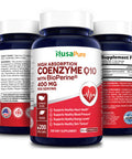 400 mg 200 Veggie Caps (Non-GMO & Gluten-Free) Q10, Antioxidant COQ-10 Enzyme, Coq 10 - 2 Daily Caps