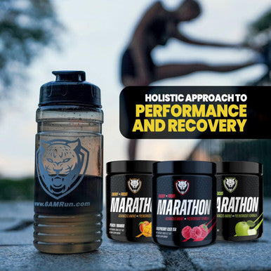6AM Run Marathon Running Supplements for Endurance and Stamina Amino Energy with BCAAs for a Clean Pre Running Fuel No Jitters Marathon Essentials Peach Mango 40 Servings