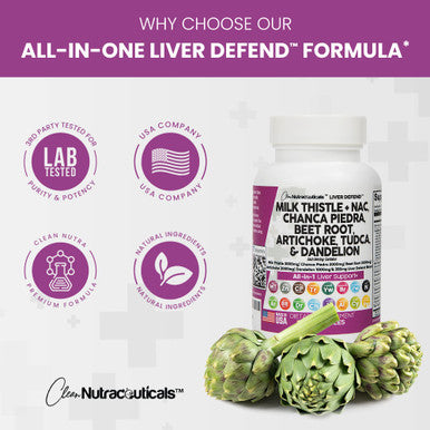 Milk Thistle 3000mg NAC Chanca Piedra 2000mg Beet Root 2000mg Artichoke 2000mg Dandelion Root 1000mg - Liver Cleanse Detox & Repair Supplement Plus TUDCA Choline and Ginger - 60 Caps