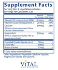Vital Nutrients OsteoNutrients II with Vitamin K27 Bone Support Formula with Boron Gluten 240 Vegetarian Capsules per Bottle