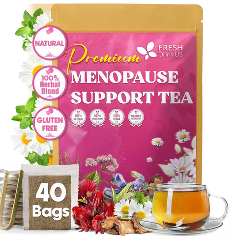 FreshDrinkUS, Premium 75 Mulberry Leaf Tea Bags, 100% Natural & Pure from Mulberry Leaves. Loose Leaf Herbal Tea. Made with Natural Material Tea Bags. No Sugar, No Caffeine, No Gluten, Vegan.