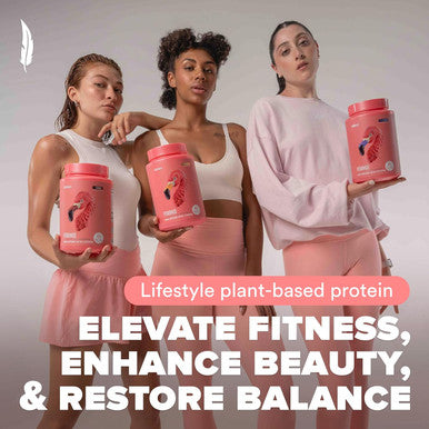 Birdman Fitmingo Vegan Protein Powder With Inositol, Collagen Boosters, Hyaluronic Acid And Vitamins Low Carb, Dairy Free, Lactose Free, Low Calorie 23G Plant Based Vanilla Protein Powder