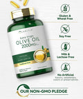Olive Oil Supplement 2000mg 120 Softgels Cold Pressed Extra Virgin Olive Oil Non-GMO Gluten Free by Carlyle