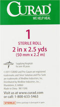 Curad SoothePlus Prosorb Rolled Gauze 2" x 2.5 yd. Not Made from Natural Rubber Latex Pack of 24