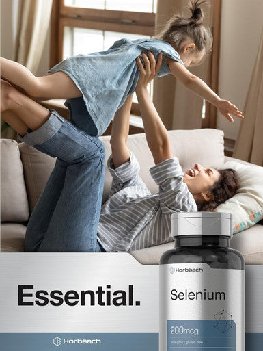 HorbAach Selenium 200Mcg Supplement 120 Tablets Non-Gmo And Gluten Free