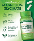 Nature'S Truth Magnesium Glycinate Capsules 200Mg 60 Count Chelated Superior Absorption Formula Non-Gmo & Gluten Supplement
