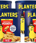 PLANTERS Salted Peanuts, Dry Roasted Peanuts, Party Snacks, Plant Based Protein, Snacks For Adults, 16oz (1 Jar)