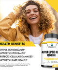 Alpha Lipoic 1300mg , ALA, Supports Glutathione Production, Supports Cardiovascular Health & Liver Health, Supports Overall Health, Powerful Antioxidants, 90 Vegan Capsules