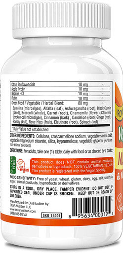 Deva Vegan Vitamins Daily Multivitamin Iron - 90 Tablets