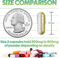 Xprs Nutra Size 2 Empty Capsules - 5000 Count Empty Gelatin Capsules - Clear Empty Pill Capsules - DIY Capsule Filling - Pure Bovine Pill Capsules Empty Gel Caps