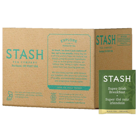 Stash Tea Peppermint Herbal Tea, Box of 100 Tea Bags | Cooling, brisk peppermint flavor with refreshing herbal notes, Non-GMO Project Verified and foil-sealed freshness