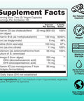 Wholier Plant Based Multivitamin Vegan Omega-3 Dha Epa, Vitamin D, Vitamin B12, Zinc, Vitamin K2, Iron, Iodine, Selenium. 60 Count (30-Day Supply) Glass Bottle