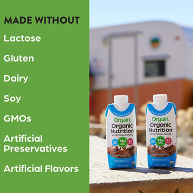 Orgain Organic Vegan Plant Based Nutritional Shake Smooth Chocolate Meal Replacement 16g Protein 22 Vitamins Minerals Dairy Gluten 11 Fl Oz Pack of 12
