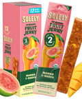 Solely - Organic Mango Fruit Jerky - 12 Individually Wrapped Fruit Strips - Fruit Leather Made from Dried Fruits - Healthy Snacks, Vegan - 0.8oz (23g)