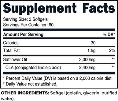 PrimaForce CLA 2400 mg per Serving 180 softgels Weight Management Supplement for Men and Women NonStimulating NonGMO Gluten Free
