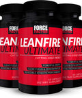 LeanFire Ultimate Pre Workout Energy Pills for Men and Women with L-Theanine and Green Tea Extract to Boost Energy, Enhance Focus, and Improve Athletic Performance, Force Factor, 180 Capsules (3-Pack)
